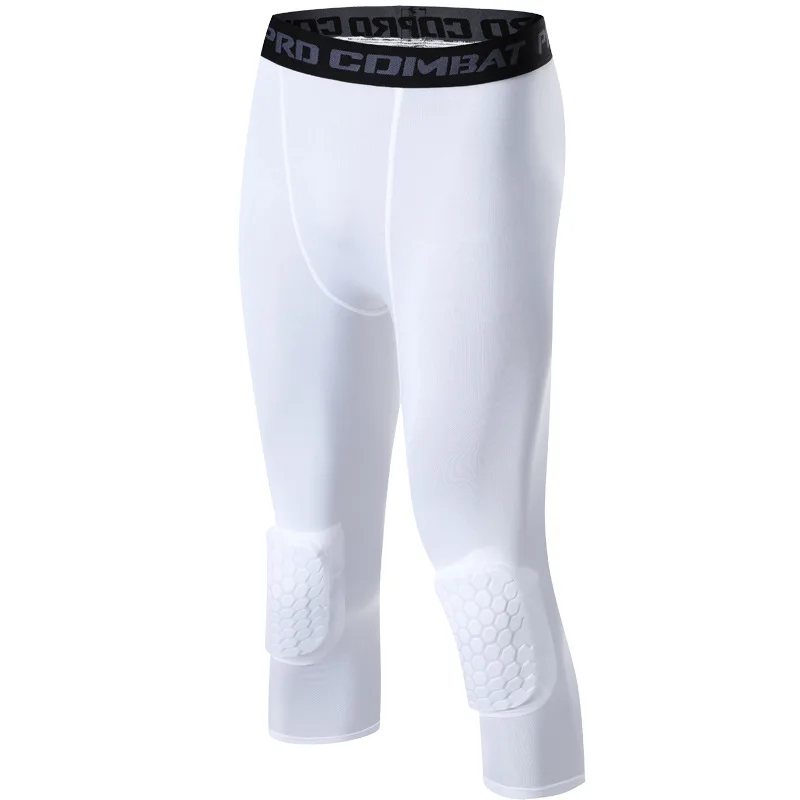 Basketball compression leggings with knee pads hotsell