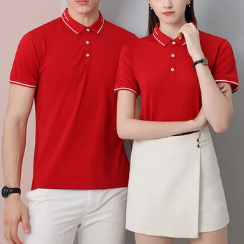 OEM Men's Blank Golf Polo T Shirts Embroidered Logo 100% ice silk fiber Plain Short Sleeve Casual Polo Shirts