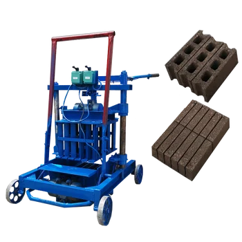 China hot sale QMY 2-45 small scale manual mobile egg laying cement hollow solid paver brick block making machinery machine