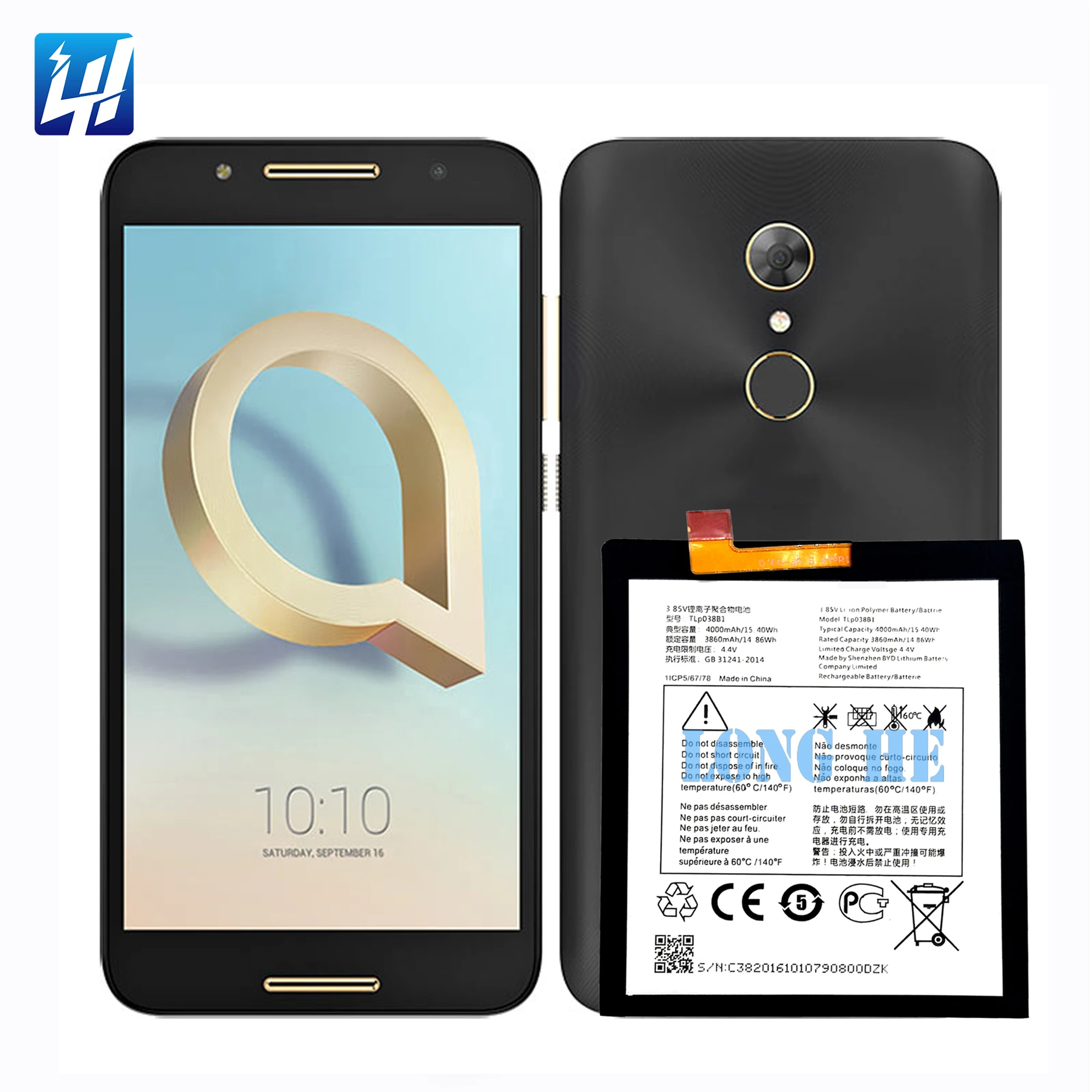 Batterie Neuve TLP038B1 – Compatible Alcatel One Touch A7, A7 LTE, A7 XL