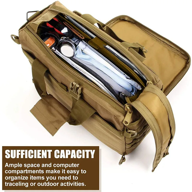 Multifunctional Tactical Bag Training Messenger Bag Tactical Style Laptop Briefcase Outdoor Tactical Briefcase Bag