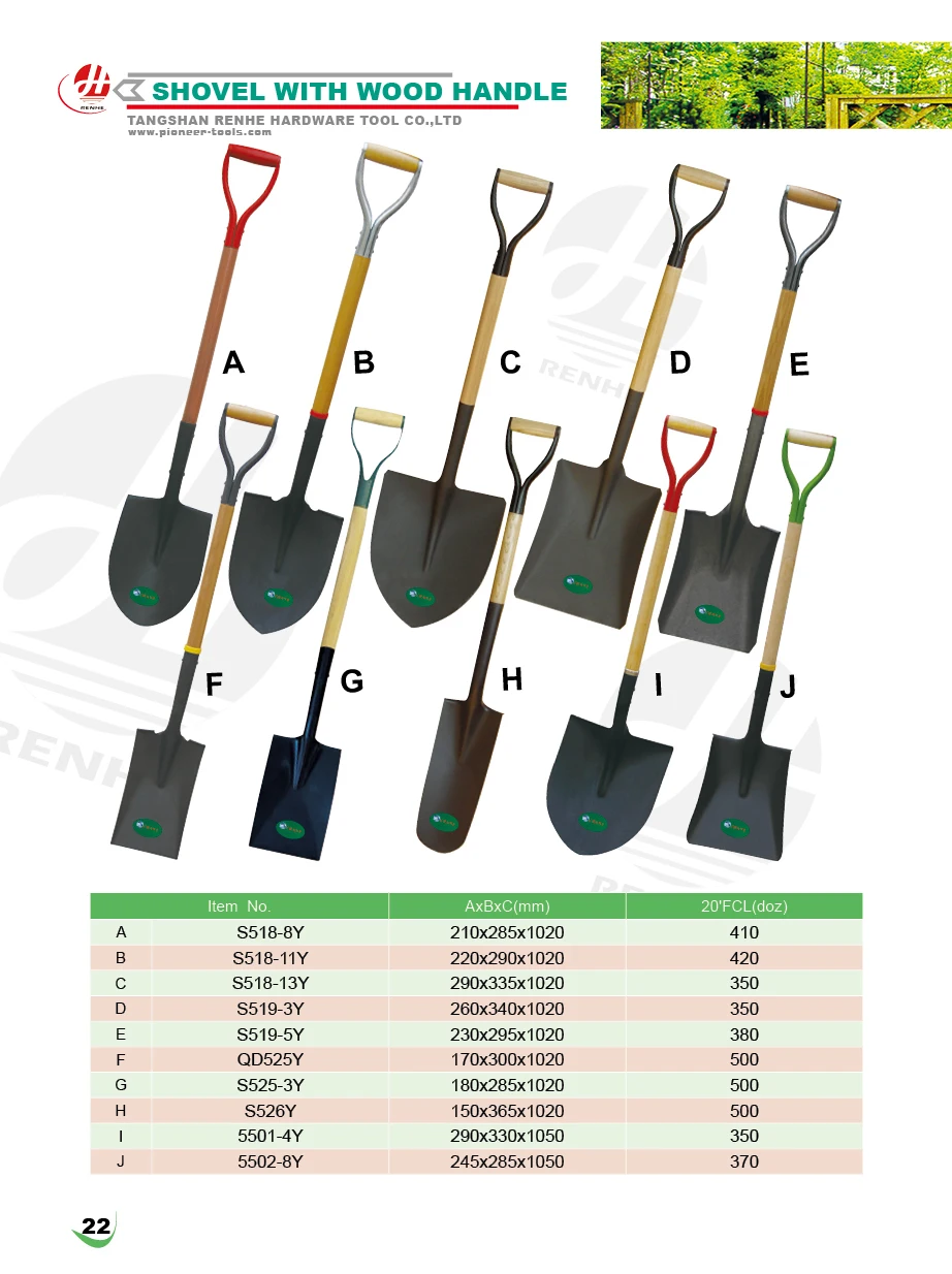 product hot sale  farming agricultural hand tools manganese steel garden shovel with wood handle-5