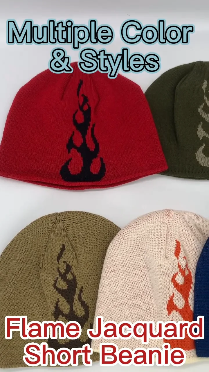 New Style Custom Logo Jacquard Beanie Acrylic Knit Winter Soft Hats
