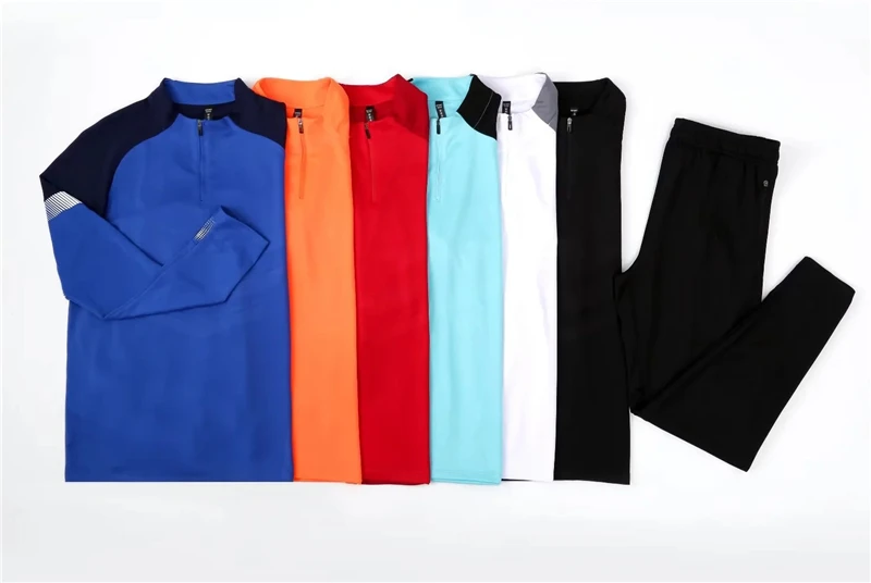 Wholesale 2024 Men's Sports Wear Breathable Plus Size 2-Piece Sweatsuit Set Football & Soccer Tracksuits for Gym Training