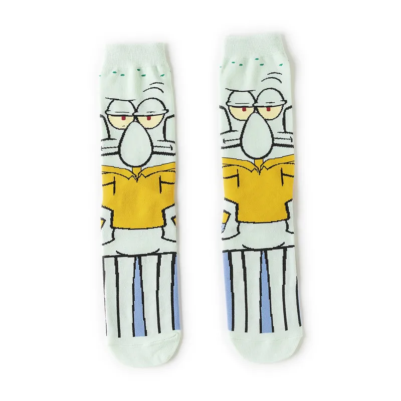 alta calidad diseñador de encargo divertido novedad crazy comics tubo  dibujos animados unisex algodón tripulación anime feliz hombres calcetines