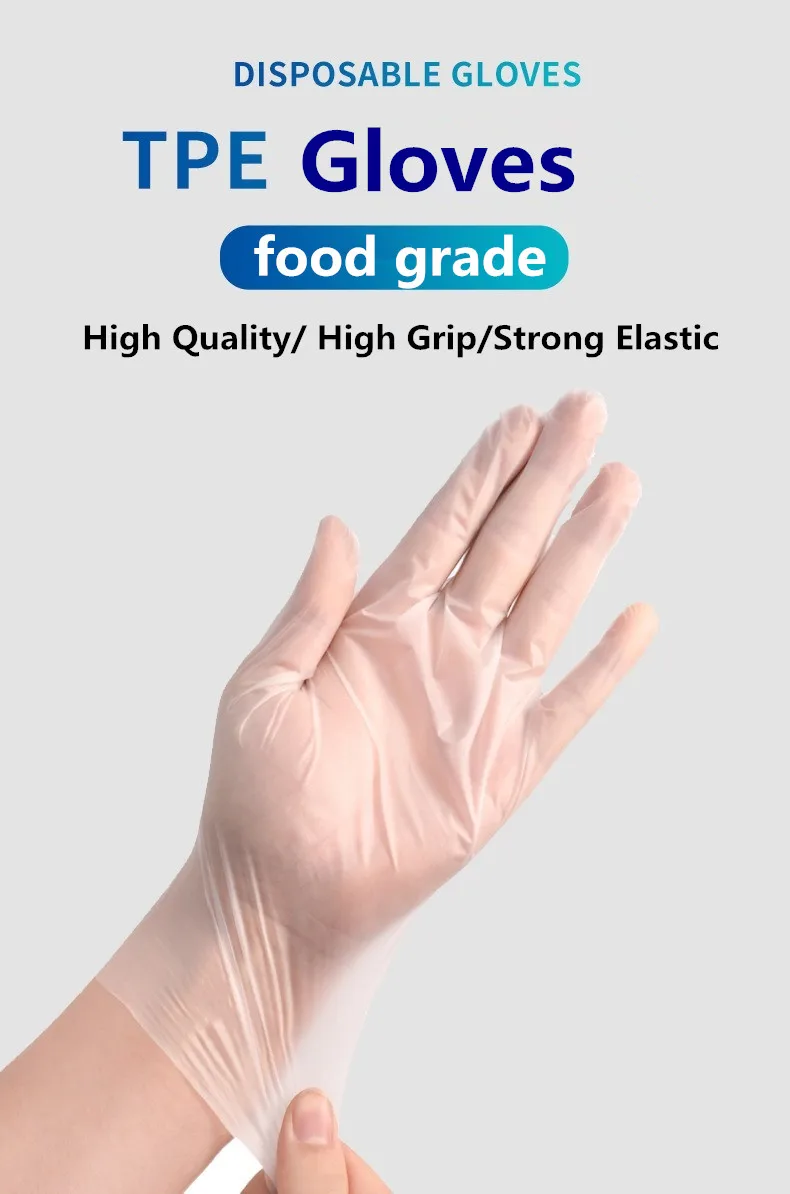 Daily Usedclear Polyethylene Disposable Gloves Clear Food Grade New Pe
