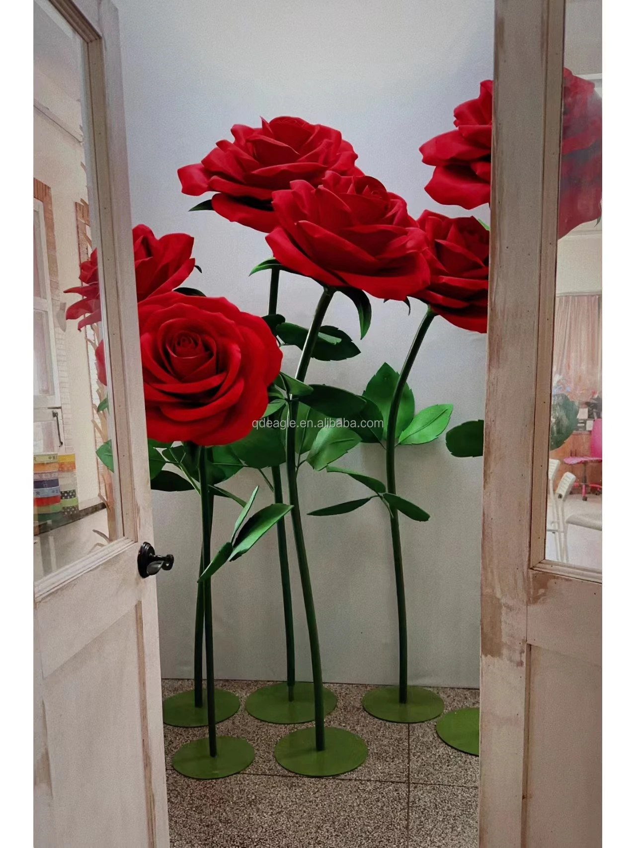 Free Standing Flowers Artificial Eva Rose Event Decor Equipment Giant