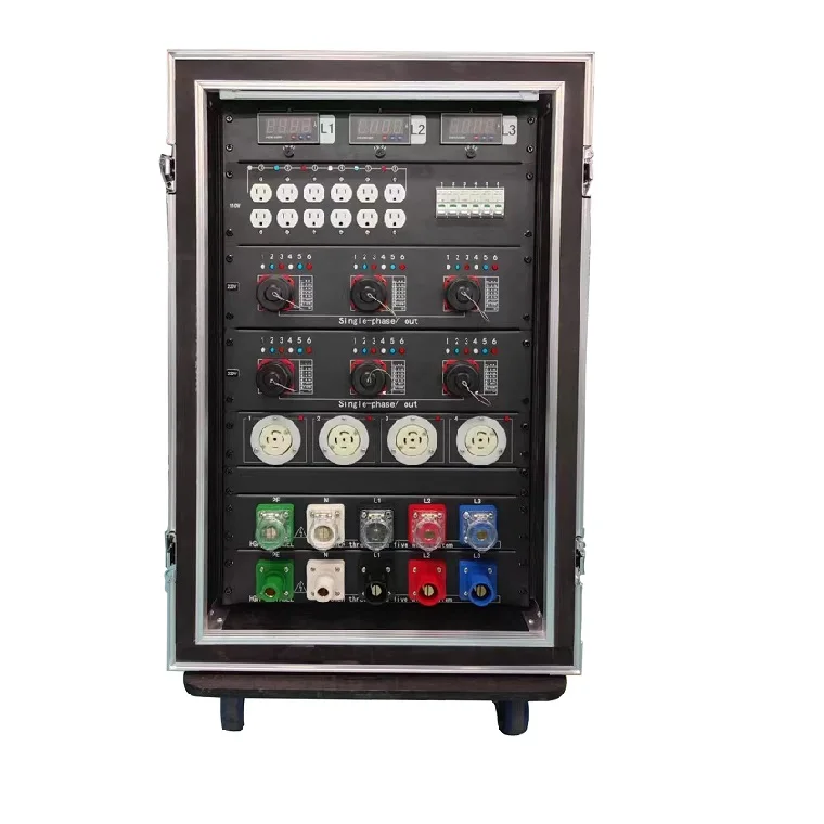 400 Amp Main Power Box Twistlock 3 Phase 208v Camlock Socapex Power Distribution Box