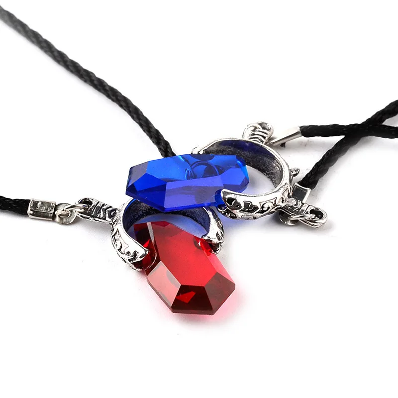 Collana Ciondolo Devil May Cry 5 Dante - Con Gemma Rosso &amp; Blu, Regalo Vintage Per Uomini E Donne