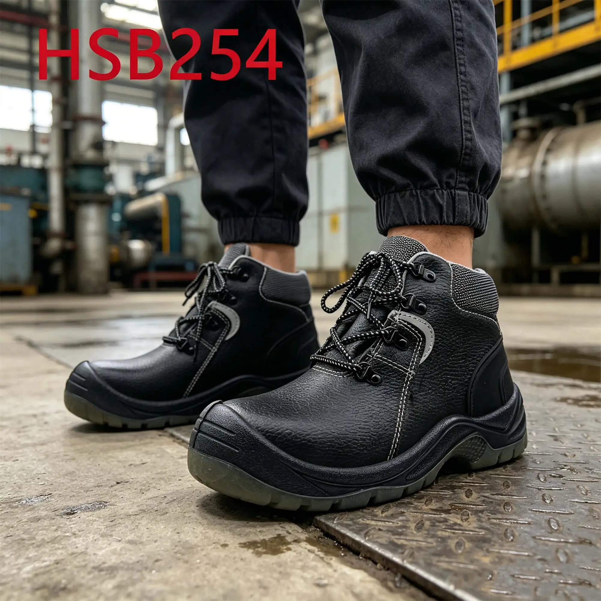ZYF,Low Light Conditions Reflective Accents Design Safety Shoes Industrial Facilities Flexible Support System Work Boots HSB254