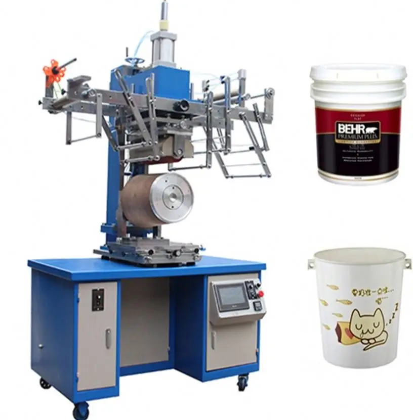 TEBAK Heat Transfer Printing Machine for Plastic Bucket Heat Transfer Rolling Machine for Bucket Tang Jars