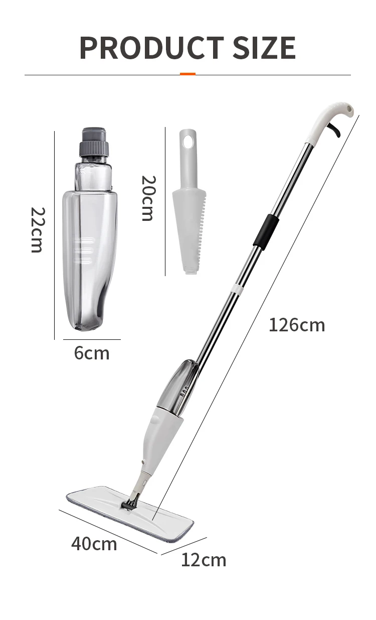 High Efficiency Super Microfiber Detachable Intelligent Water Clean Spray Mop