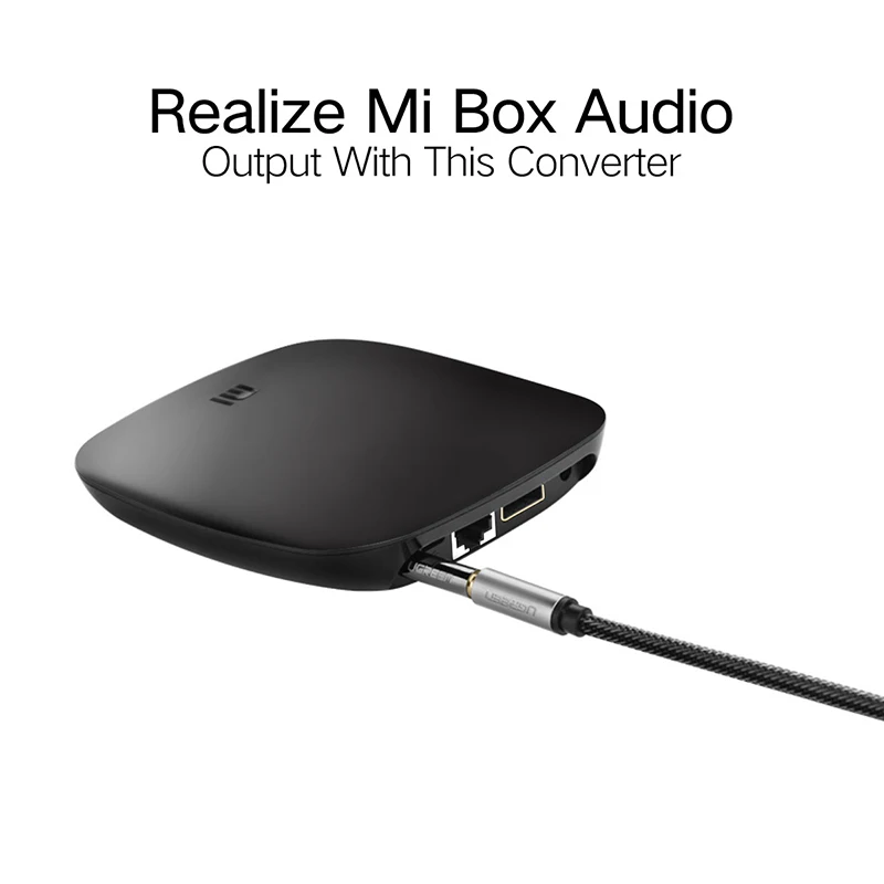 Аудиоадаптер Ugreen с разъемом 3 5 мм на 2 для Xiaomi Mi Box штекер гнездо разъем Aux колонки
