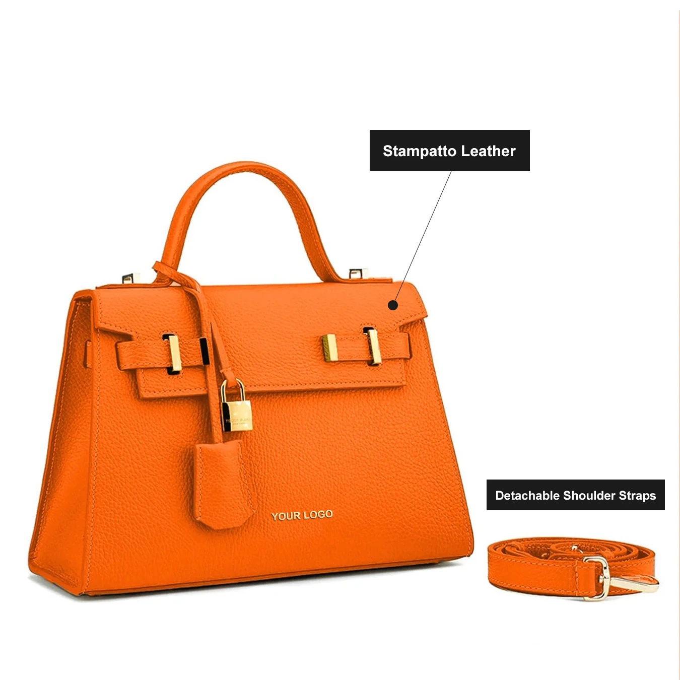 Oem Quality Custom Logo Brand Vegan Leather Tote Bags Luxury Designer