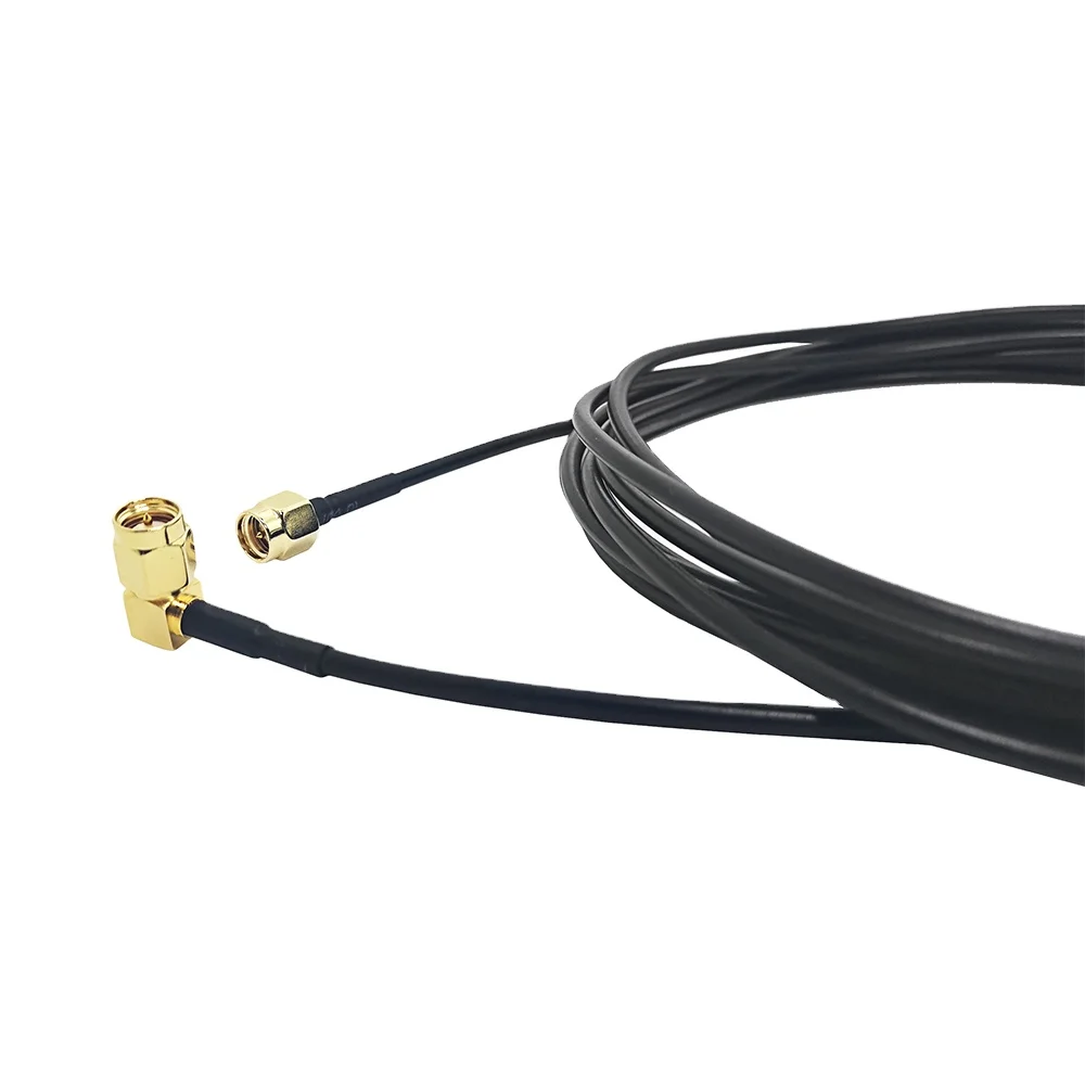 3m RF Coaxial Pigtail Cable SMA Male Right Angle to SMA Male for RG174 Cable for Wireless