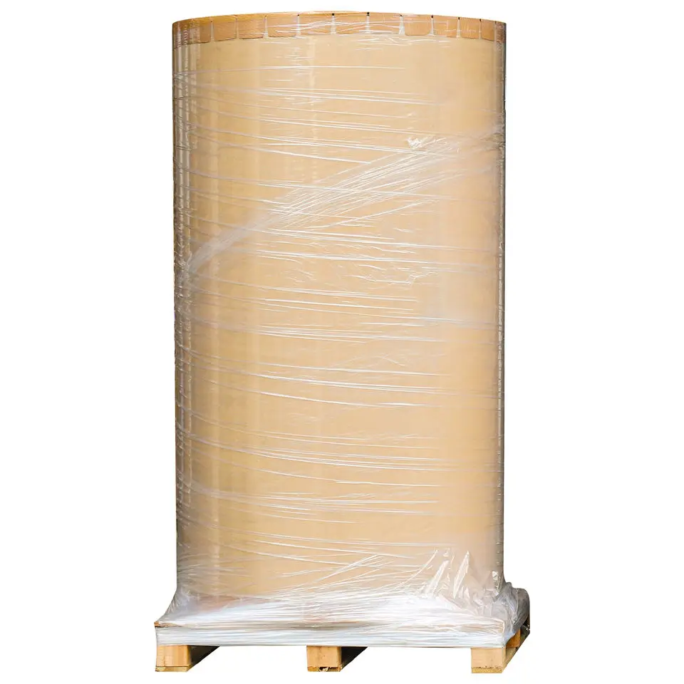 Silicon Released Glassine Paper Release Paper For Stickers Semi Glossy Shipping Label Jumbo Roll