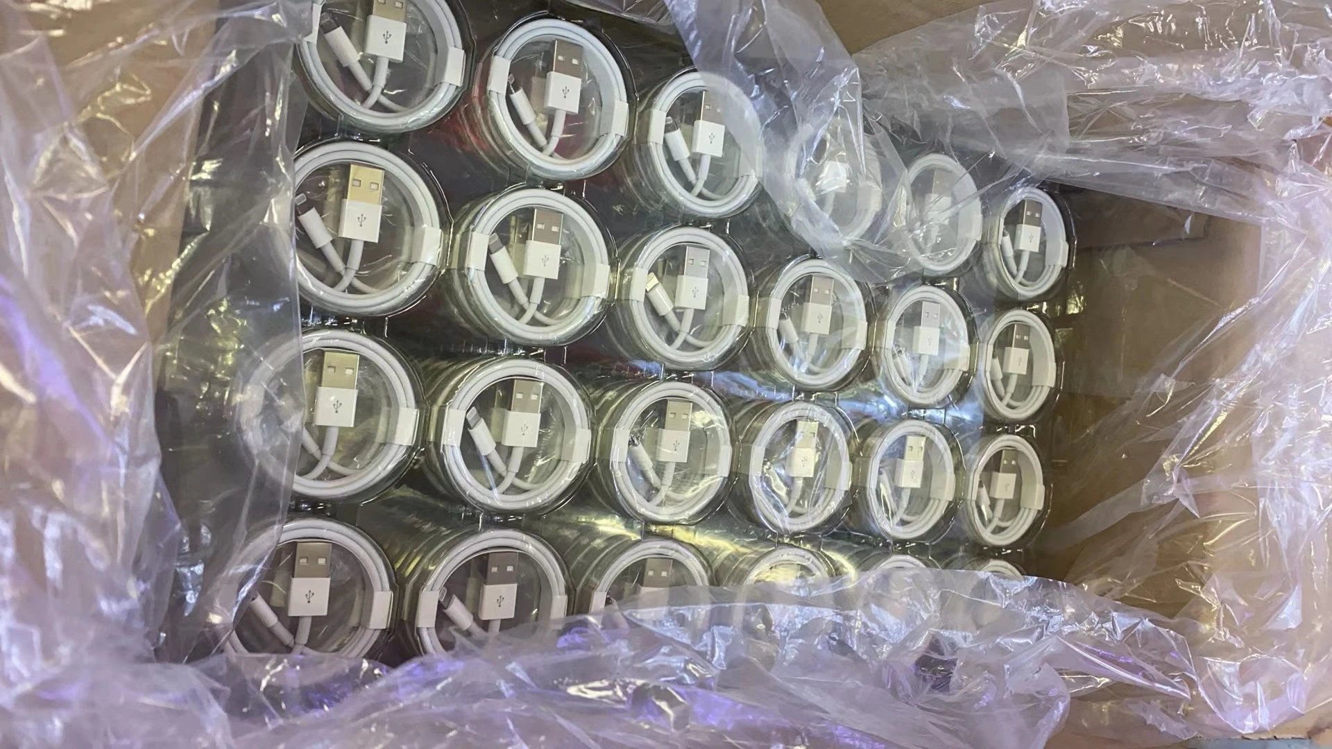 1 м usb-кабель без упаковки Foxconn, Электрический зарядный кабель для iphone