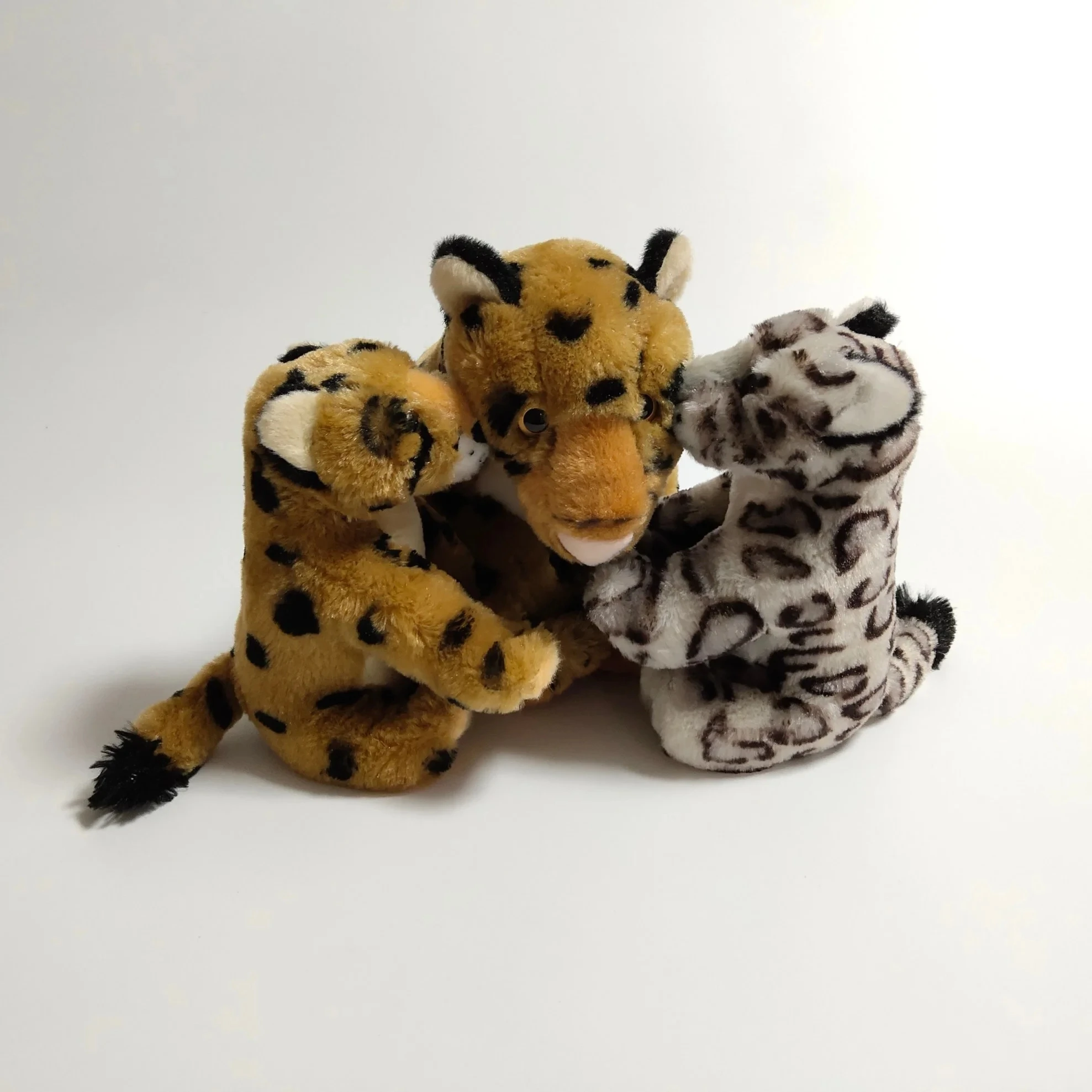 Custom Soft Panther Leopard Stuffed Toy PP Cotton Filled Mother and Child Animal Toys