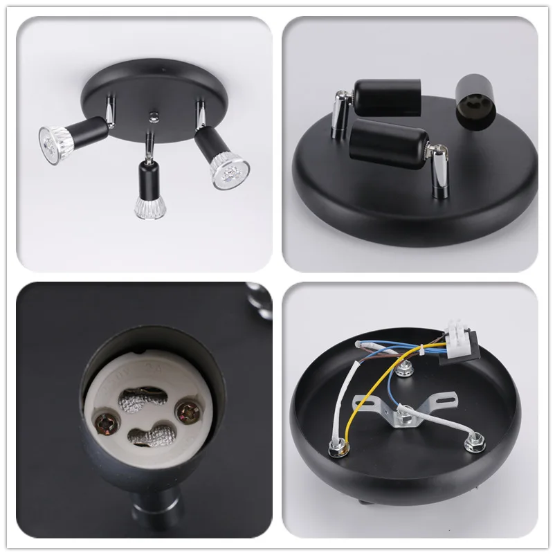 Lampadario a 2 Faretti LED GU10 Lampada da Soffitto Cucina Soggiorno
