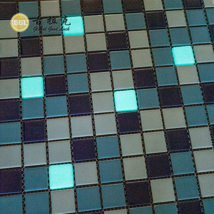 Pool Project Fluorescent Luminous Mosaic Swimming Pool Ceramic Mosaic Tile