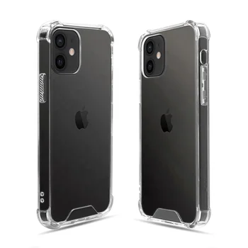 1.5mm Acrylic case for iPhone 11 12 Pro Max four-corner anti-fall transparent case for iphone 5 6 7 8plus XR protection cover