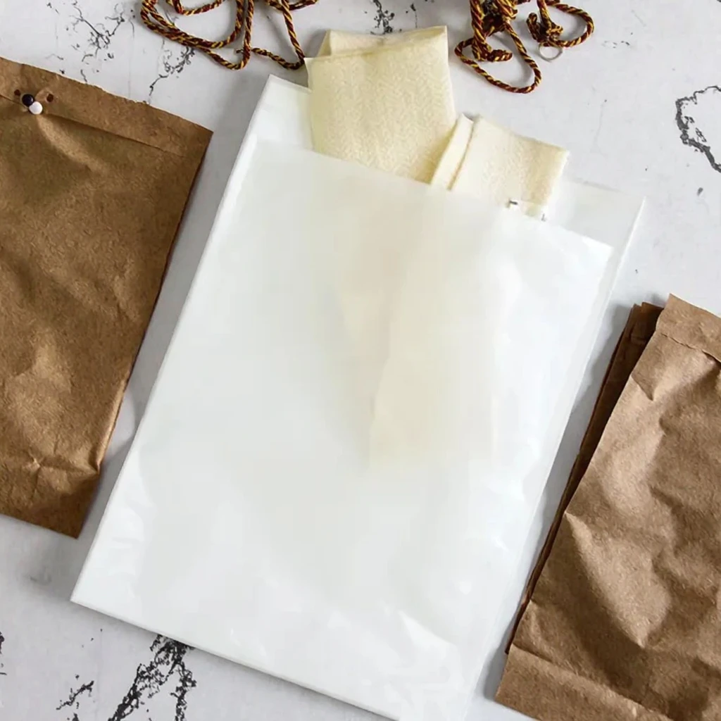 Customized Printed logo Semi Transparent Clothing Paper Bag Hot Selling ...