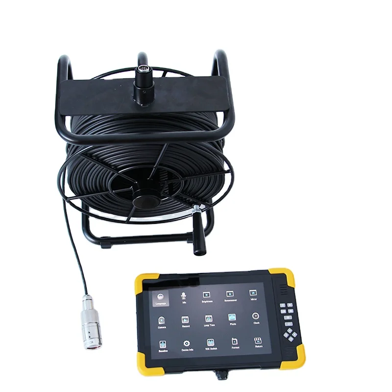 100m 200m 5.0mm cable Deep Water Well 10.1" " Screen 34mm Head Sewer Pipe Drain Inspection Camera With Meter Counter
