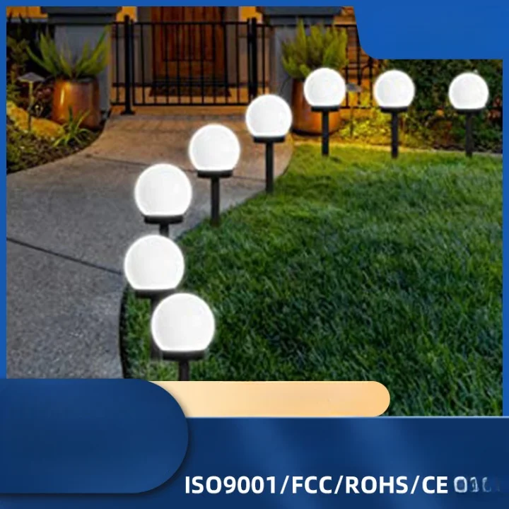 Outdoor Durable Circular Courtyard Decorative Lamp Landscape Colorful Solar Light