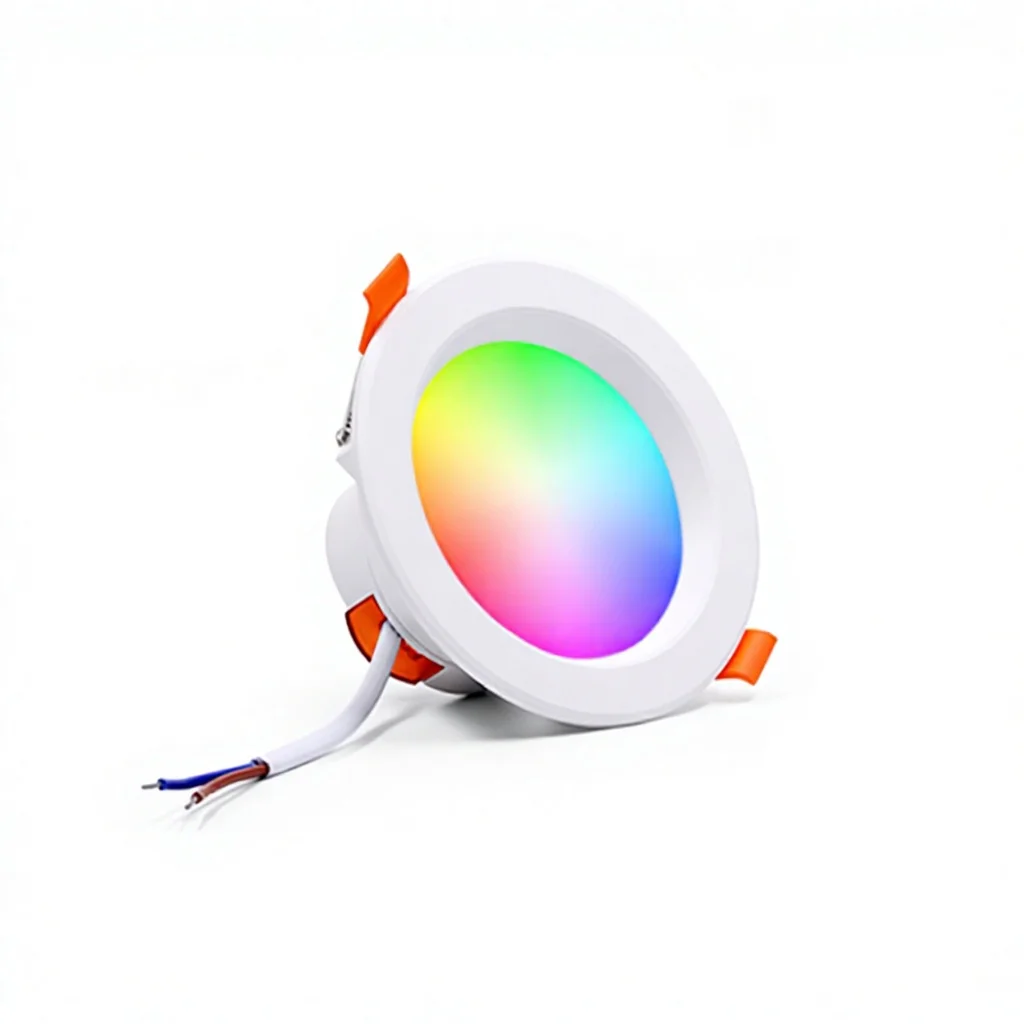 Matter-korsplattformsprotokoll Smart LED-inbyggd PC-downlight HomeKit Google Home Färgglad 35 tum