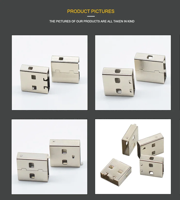 USB a Connector Metal Iron Shell 12 14 15 17mm Male Connector Enclosure USB Plug Housing Wireless Mouse Receiver