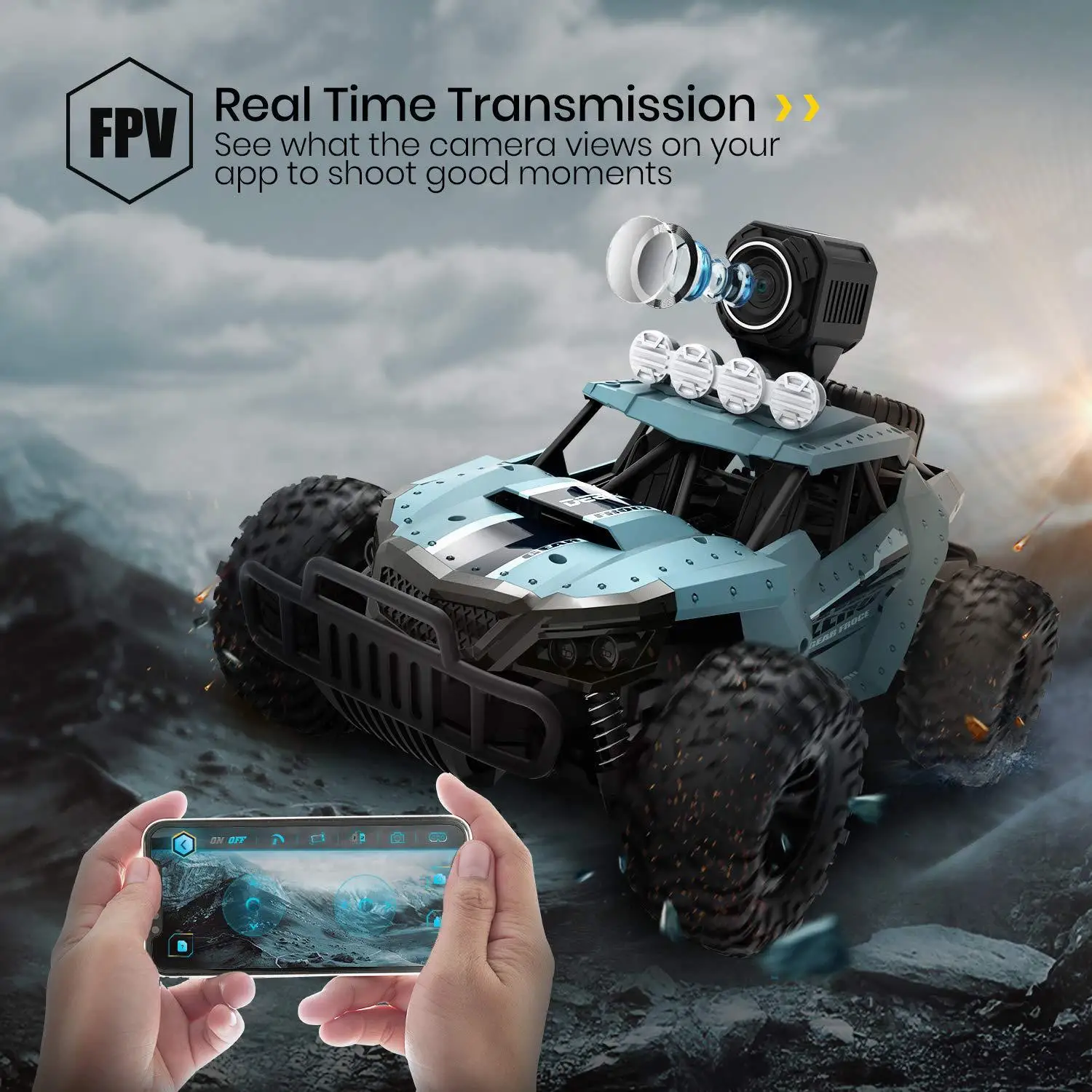 RC DE36W Car with 720P FPV Camera - High Speed Fun