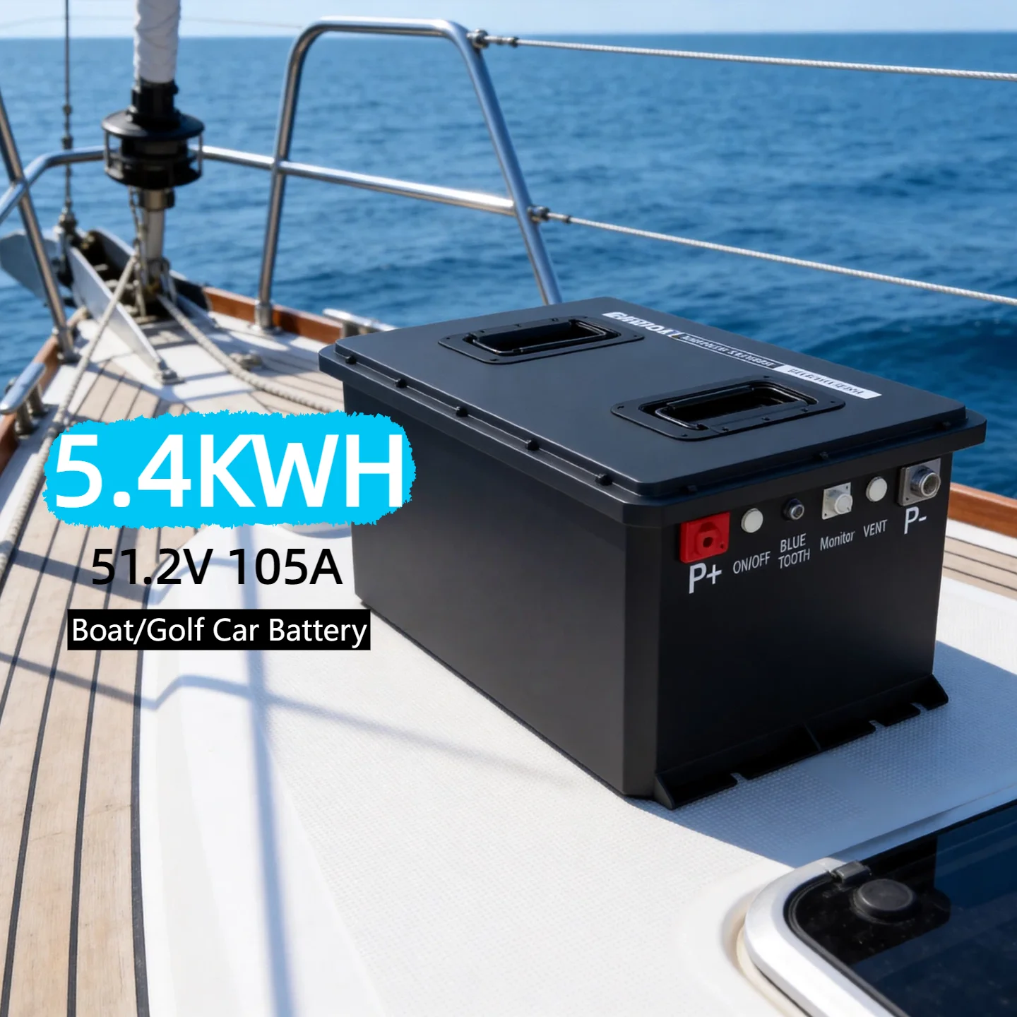 Rechargeable RV LiFePO4 Battery 24V 48V 51.2V 50Ah-600Ah Deep Cycle Portable LCD Display Solar Battery for Electric Vehicles/RV