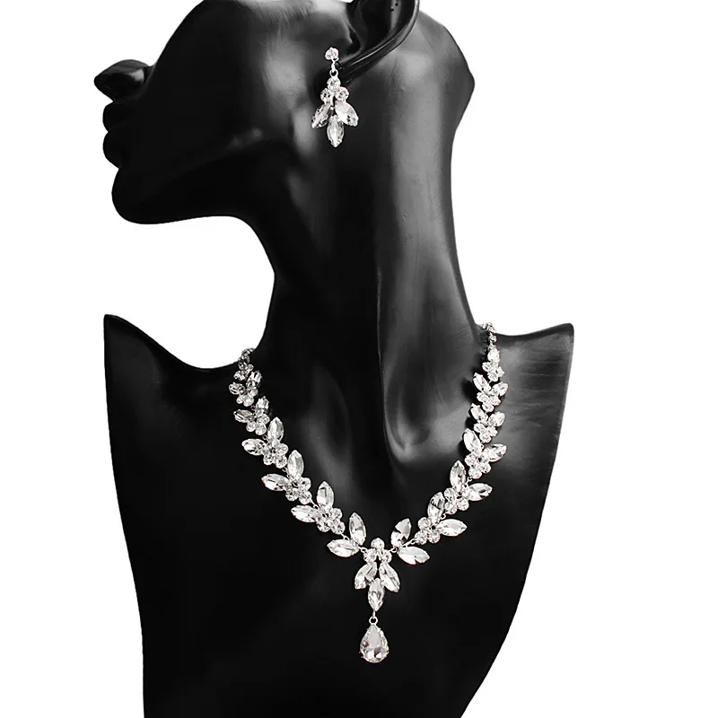 Bride Marriage Necklace Ear Ring Set 