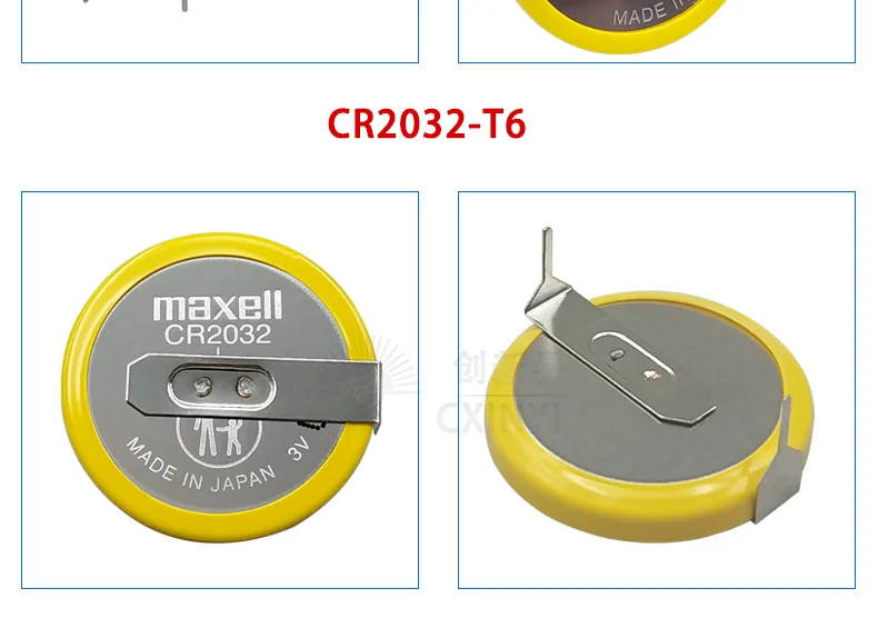 Maxell Cr2032 3v Button Battery With Solder Pins,Suitable For Computer