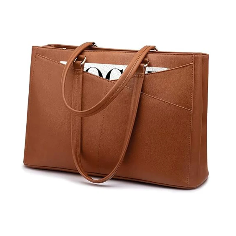Waterproof Leather Laptop Tote Bag For Women, Oem