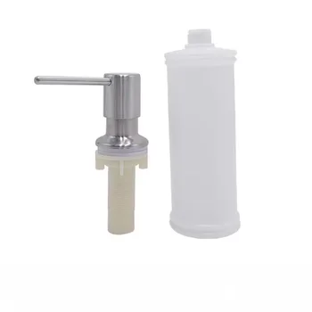 Clear Reservoir stainless steel metal oap dispenser plastic bottle soap dispenser for kitchen sink liquid  soap dispenser