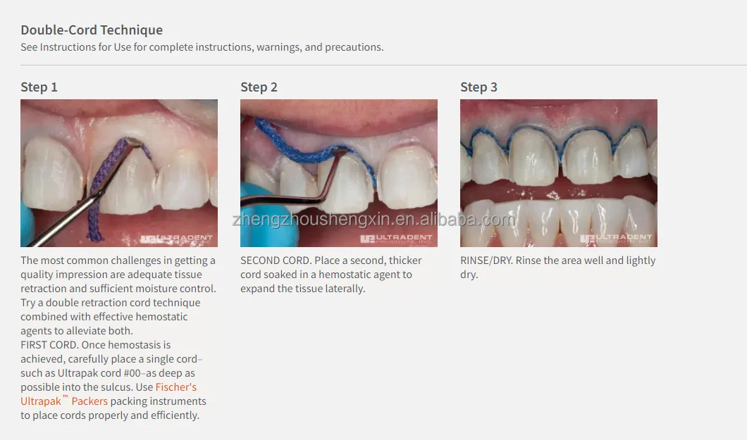 Ultradent Ultrapack Dental Retraction Cord Knitted Epinephrine Knitted