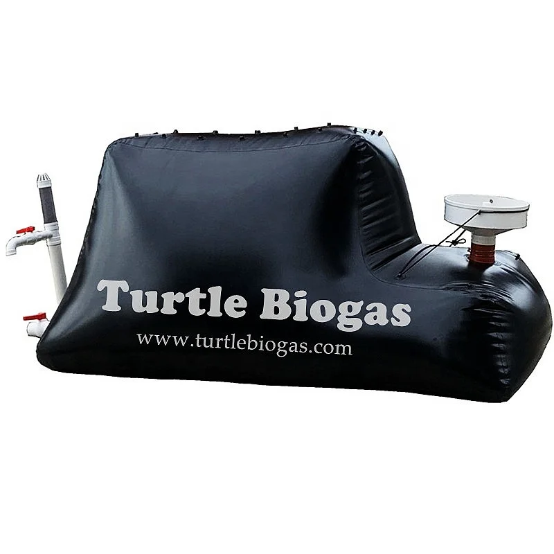 Turtle Biogas Portable Mini Home Energy System 3.0m3 Biodigestor Biodigester with Balloon Bag Tank and Sludge Digester