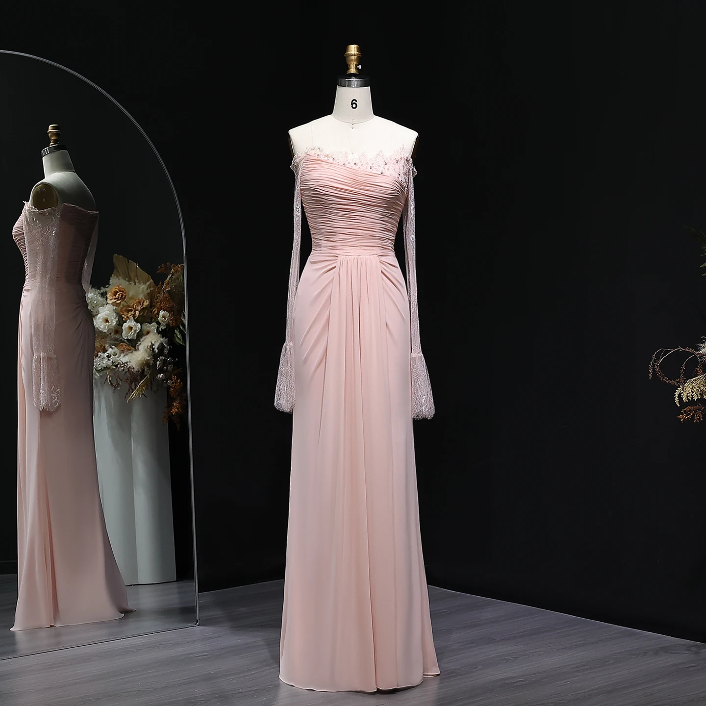 Sharon Said SF397 Pink Lace Off Shoulder Evening Dress with Crystal Pleated for Woman Wedding Arabic Prom Gown| Alibaba.com Sharon Said SF397 Pink Lace Off Shoulder Evening Dress with Crystal Pleated for Woman Wedding Arabic Prom Gown| Alibaba.com