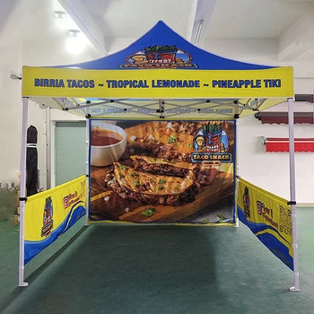 FEAMONT 3x3m Pop Up Exhibition Outdoor Folding Gazebo Tent for Event Trade Show Canopy Advertising Tent