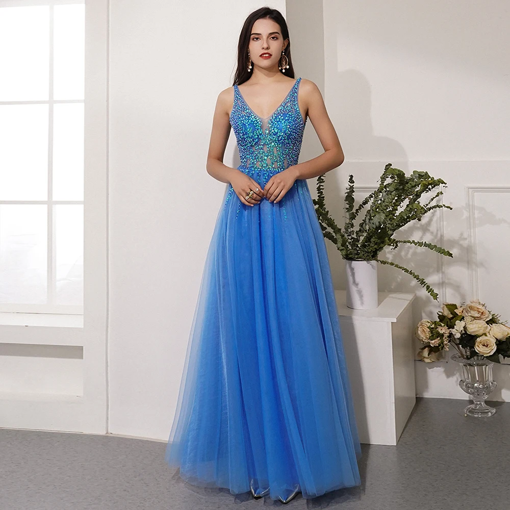 robe bleu paon