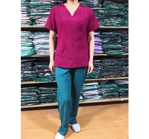 Women's Summer Fashion Medical Uniforms Nurse Scrubs Set for Hospitals and Medical Use