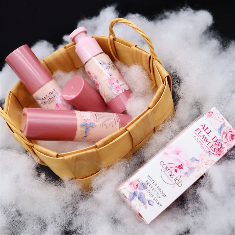 CF008 Cosme Lab 30ml Whitening Facial Foundation Tinted Waterproof Moisturizer Silky All Day Perfecting Full Coverage Foundation