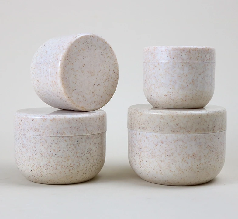 Round 80g 120g 200g 250g Biodegradable Cosmetic Jars with Dual Chambers ...