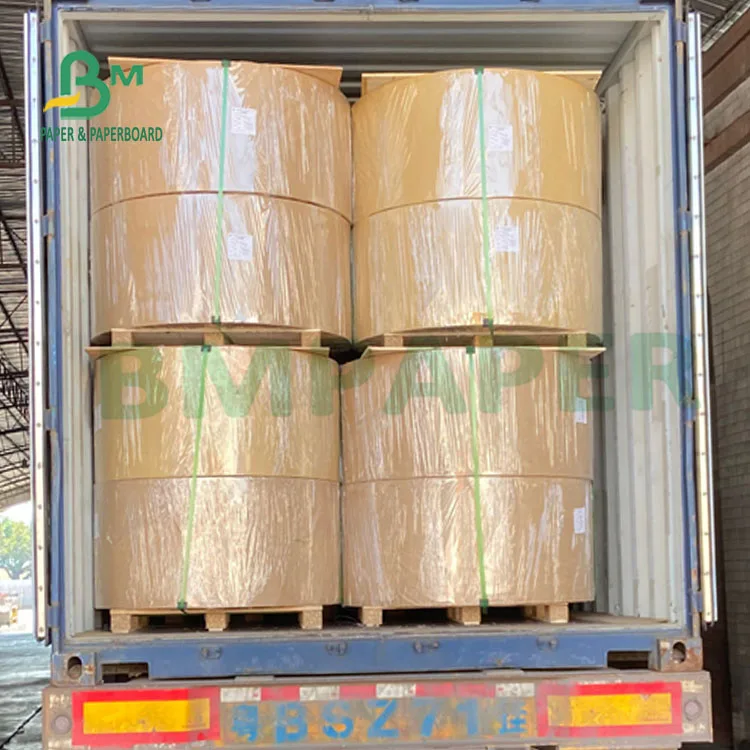 70gsm Extensible Cement Bag Paper Unbleached Kraft Rolls 1020mm 510mm
