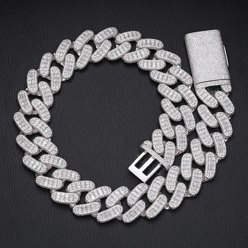 Hip Hop Punk Rapper Jewelry 28mm Chunky Chains Necklaces White Gold ...