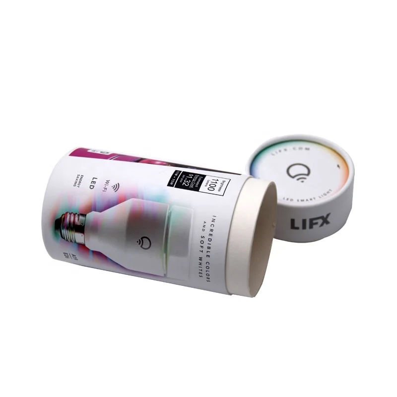 Custom Lamp Cardboard Paper Tube LED Light Bulb Box Packaging Design