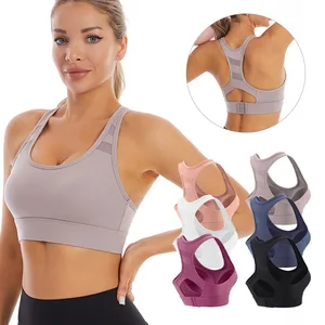 Women's Anti-Sagging High-Impact Sports Bra High-Strength Shock-Absorbent Push-Up Gym Bras High-Breathable Mesh Bra for Running