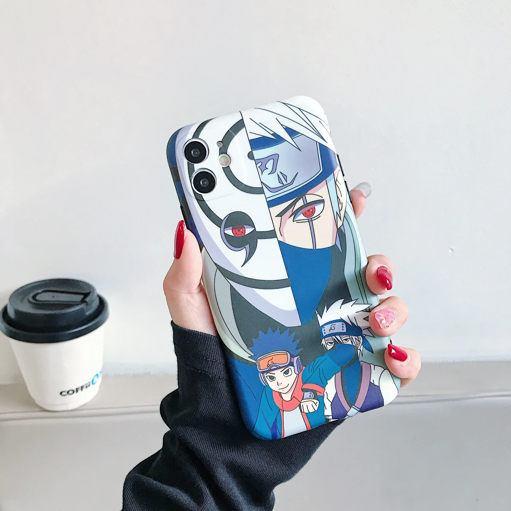 2021 Wholesale Naruto Japan Cartoon Matte IMD Phone Case For iPhone 13 Pro Max XS MAX 8Plus X SE2020 XR IMD Silicone Phone Cover