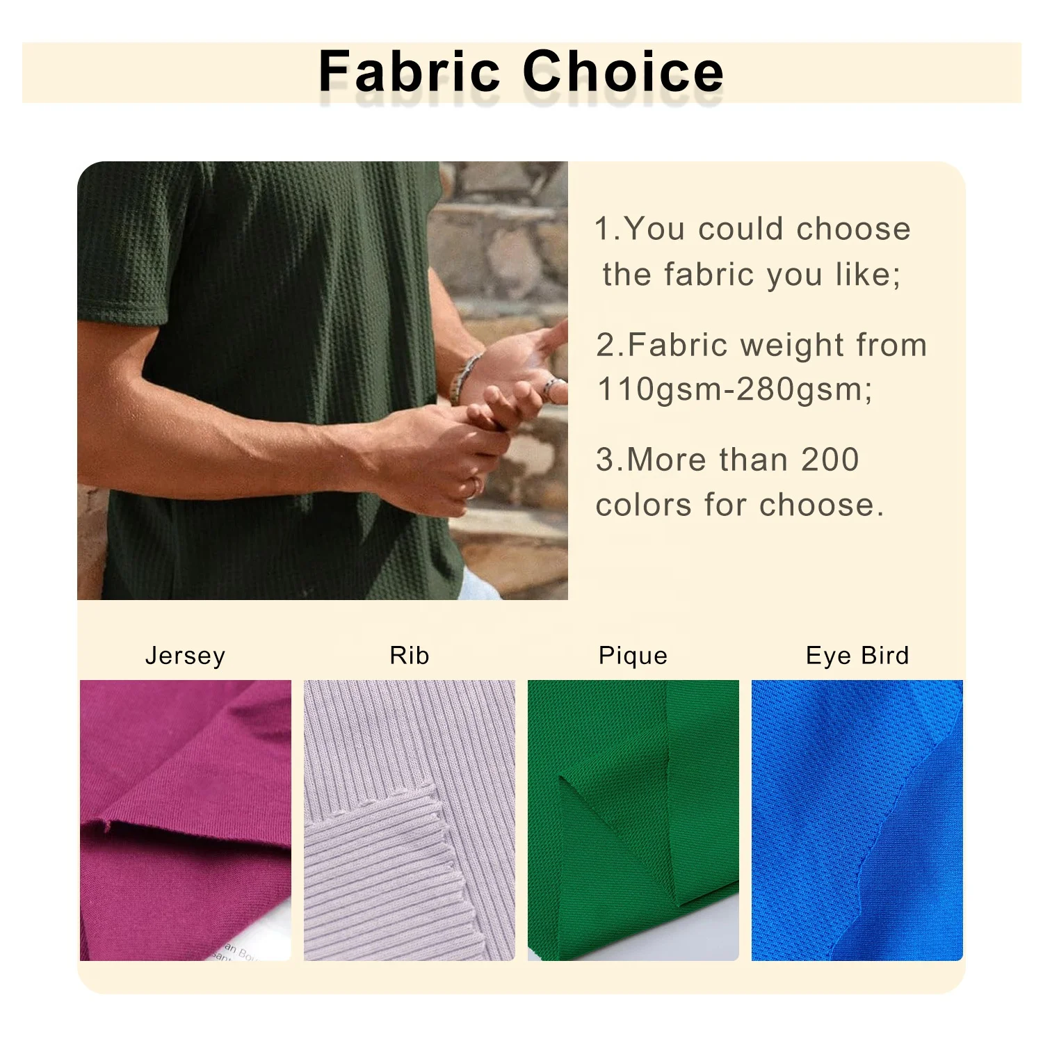 JL1113D OEM Short Sleeve Waffle Knit Pullover Sweater T Shirt Men High Quality Blank Plain Waffle Pocket T Shirts Men